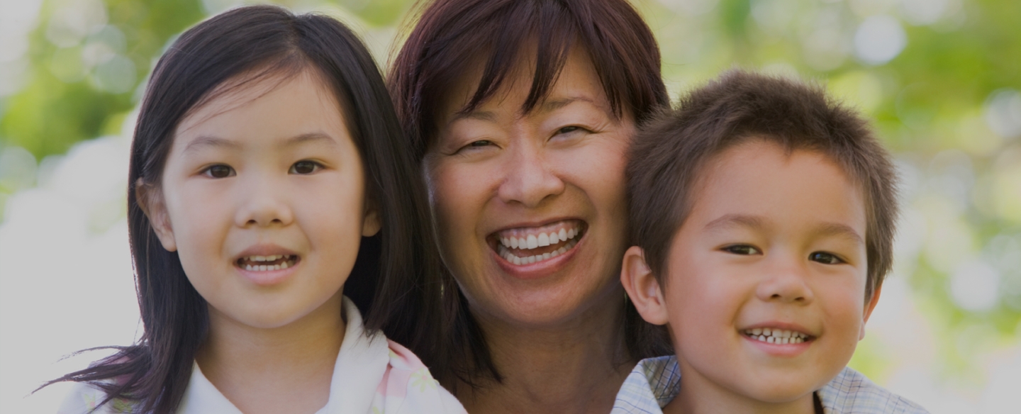 asian family smiling